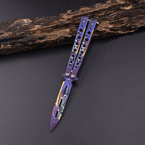 Game Double-pointed Butterfly Folding Knife Tool