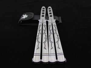 Classic Double Dragon Pattern Butterfly Training Swinging Knife Multi-style Butterfly Knife