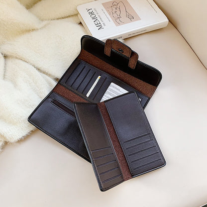 Long Wallet Female Personality Leather Clutch