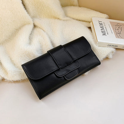 Long Wallet Female Personality Leather Clutch