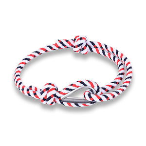 European And American Fashion Nautical Navy Jewelry Anchor Fish Hook Retro Unisex Braided Bracelet Anchor Bracelet