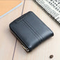 Fashion Men'S Short Wallet, Classic Hot Style, Horizontal Style, Large Capacity Zipper, Multi-Card Business Wallet