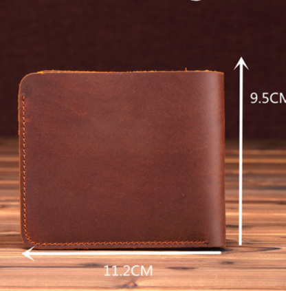 Crazy Horse Leather Handmade Leather Wallet