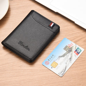 Ultra-thin Men's Vertical Mini Wallet Driver's License Bag