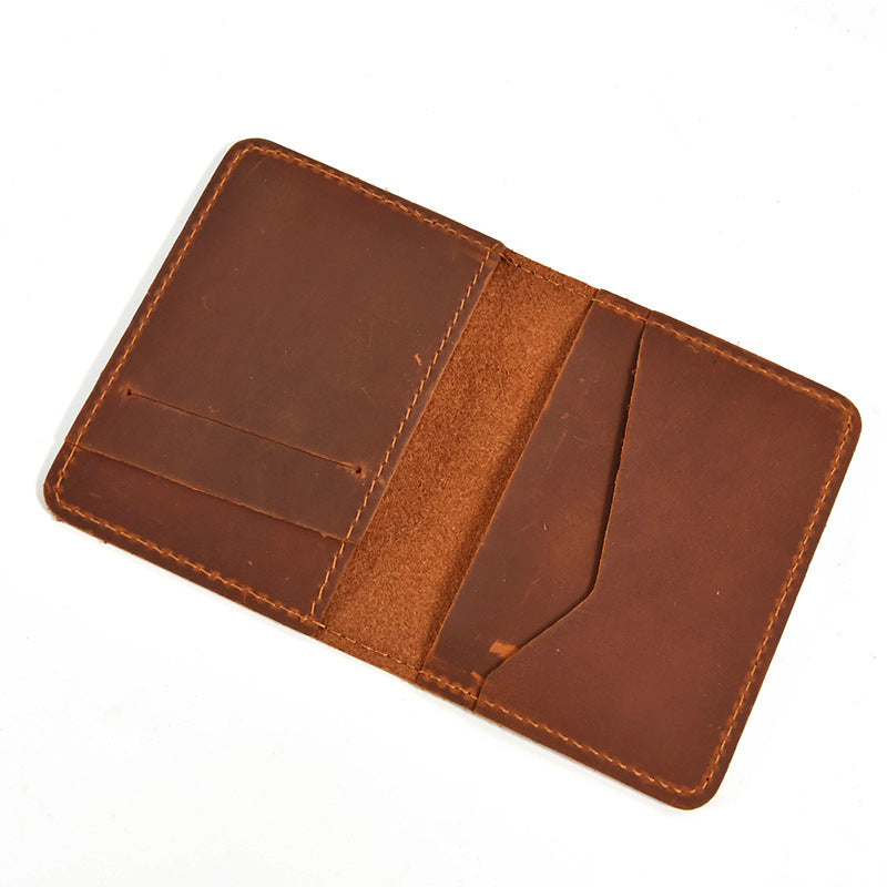 Men's Fashion Retro Leather Wallet Vertical