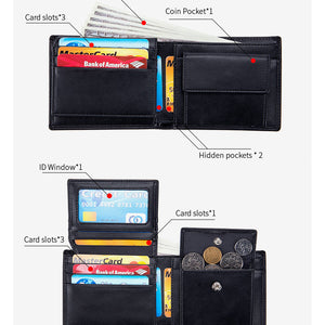 New Men's Fashionable Anti-theft Leather Wallet