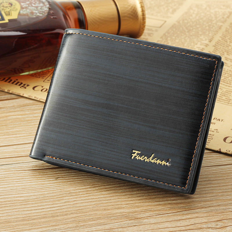 Men's Wallet Short Wallet Glossy Wallet