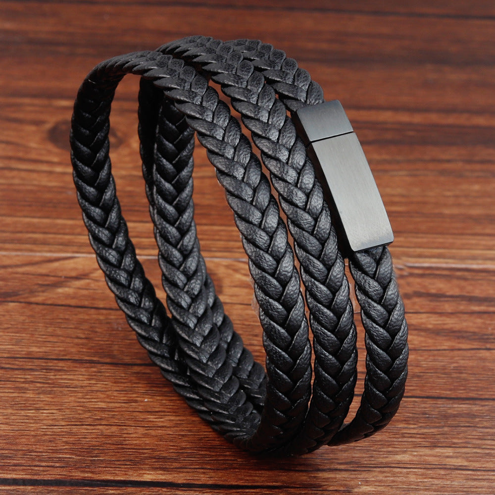 Leather bracelet simple leather bracelet men's leather bracelet