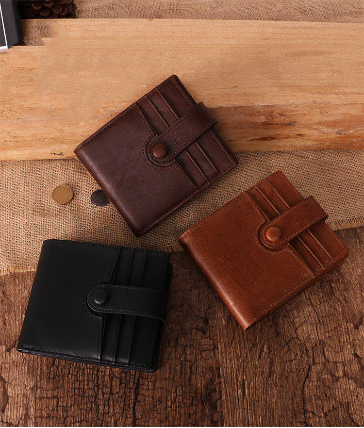 Antimagnetic leather men's wallet