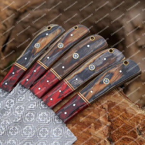 Personalized Custom 5 Pieces Handmade J2 Steel Chef Set - 5 Piece Kitchen Knives Set