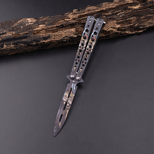 Game Double-pointed Butterfly Folding Knife Tool