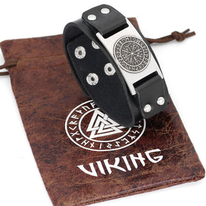 Leather amulet bracelet