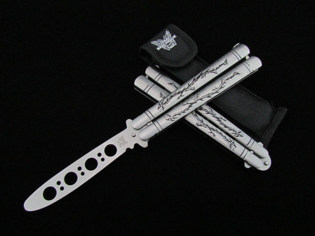 Classic Double Dragon Pattern Butterfly Training Swinging Knife Multi-style Butterfly Knife