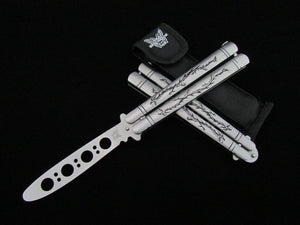 Classic Double Dragon Pattern Butterfly Training Swinging Knife Multi-style Butterfly Knife