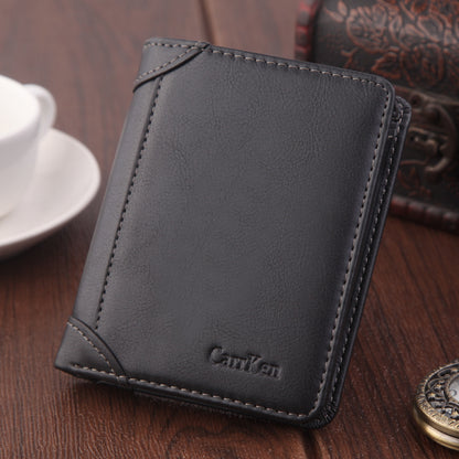 Men's Wallet Short Multi-card Seat Button Bag