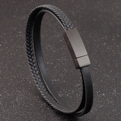 Leather bracelet simple leather bracelet men's leather bracelet