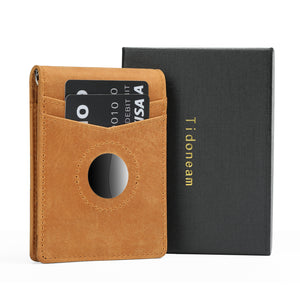 Anti-theft Brush Genuine Leather Men's Wallet