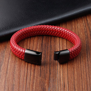 Red Leather Bracelet Leather Bracelet Couple