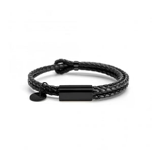 Leather Double Rope Braided Leather Lovers Bracelet