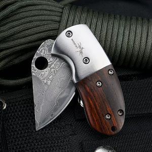 New Mini Damascus Steel Folding Knife