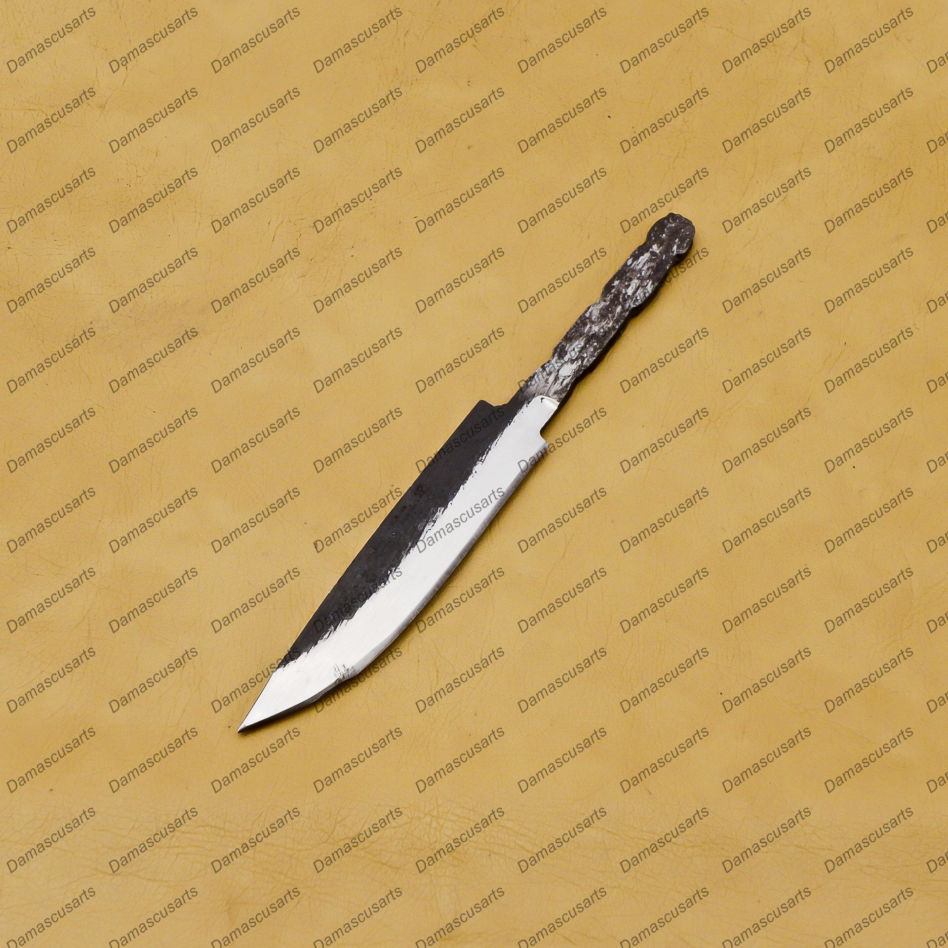 hunting Nicker Bowie knife blade knife blank one piece of steel hand forged. (High Quality Steel Blade Stainless,)