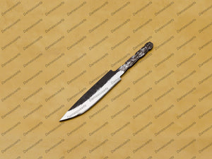 hunting Nicker Bowie knife blade knife blank one piece of steel hand forged. (High Quality Steel Blade Stainless,)