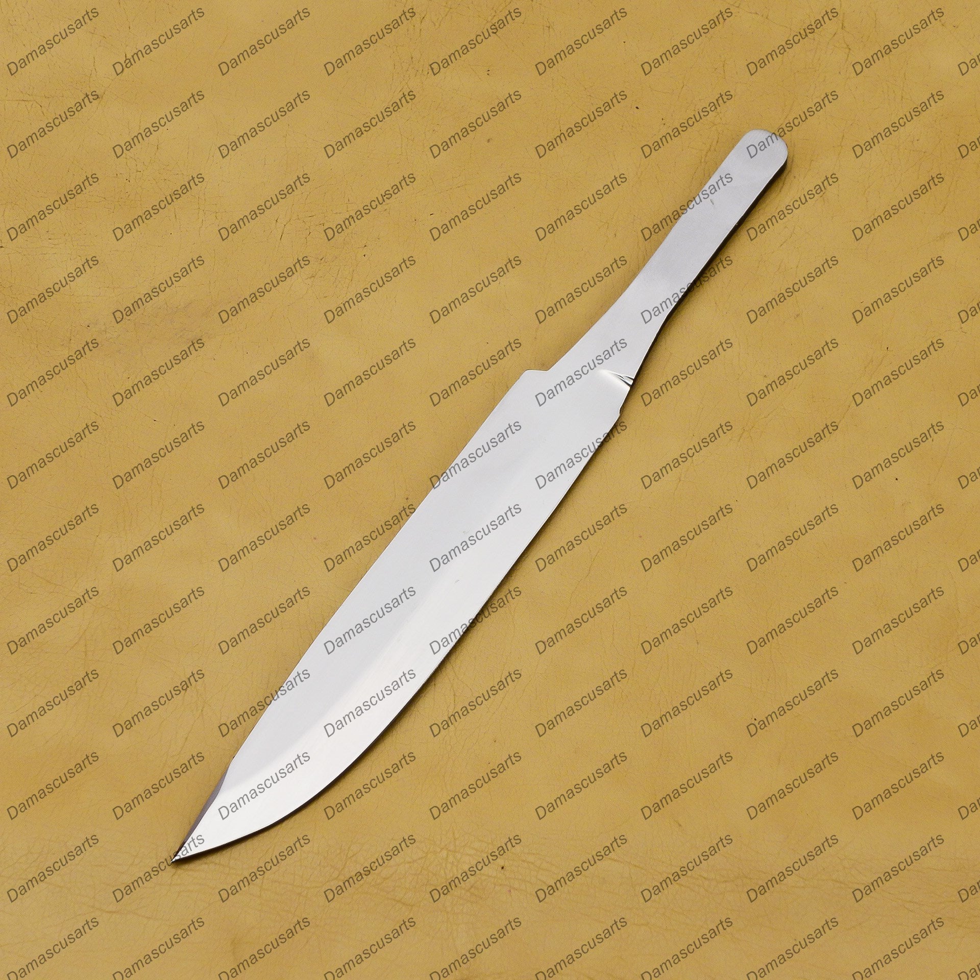 hunting Nicker Bowie knife blade knife blank one piece of steel hand forged. (High Quality Steel Blade Stainless,)