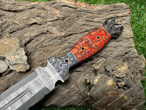 Sword ! Damascus Sword ! Custom Handmade Damascus Viking Sword ! Hunting Sword Outdoor Sword ! with Leather Sheath Unique Gift For Him