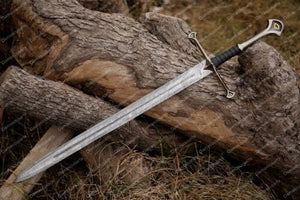 Handmade Damascus Steel Anduril Sword of Narsil the King Aragorn Best Anniversar