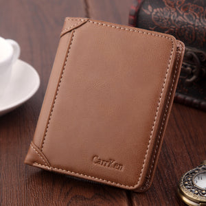 Men's Wallet Short Multi-card Seat Button Bag