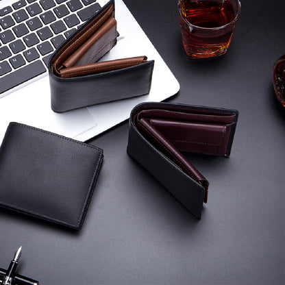 New Men's Fashionable Anti-theft Leather Wallet