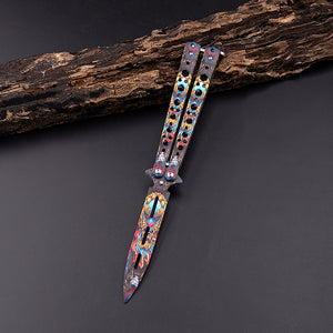 Game Double-pointed Butterfly Folding Knife Tool