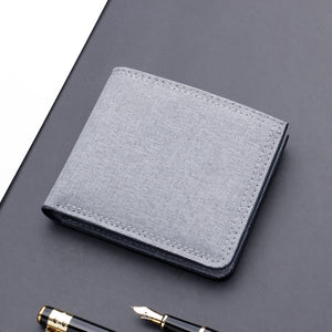 Men's Fashion Simple Short Canvas Wallet