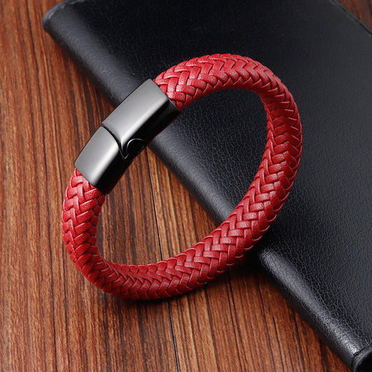 Red Leather Bracelet Leather Bracelet Couple