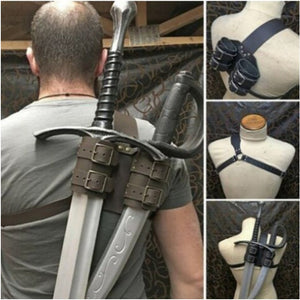 Sword Set Outdoor Fencing Double Scabbard Strap