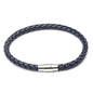 Magnetic Mens 6 Leather Cord Braided Bracelet