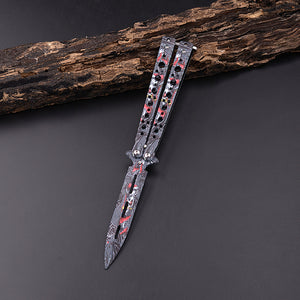 Game Double-pointed Butterfly Folding Knife Tool