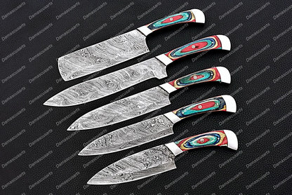 Personalized Custom Handmade Unique Gift for Him Knive Gift Damascus Steel Knives Fixed Blade Knives Best Gift with Leather Sheath