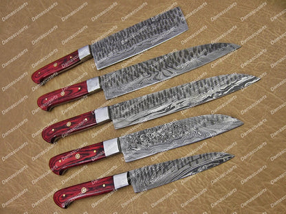 Personalized Custom Handmade High-Quality Chef Knives Chef Set Wedding Gift Christmas Gift Housewarming New Year Gift with Leather Sheath