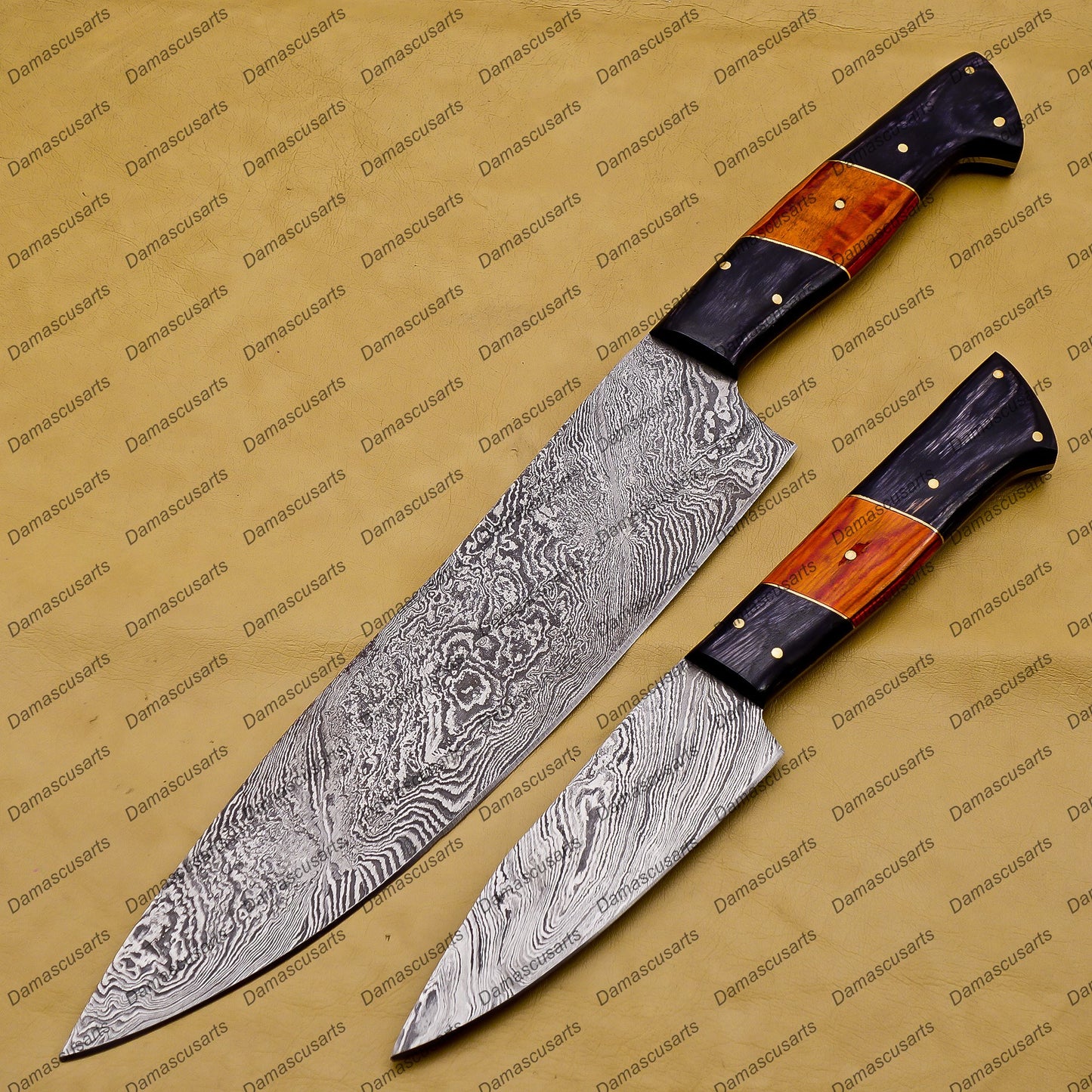 Damascus Knives BBQ all season Custom handmade Damascus steel kitchen/Chef knife set Vintage Knife Forged Steel Knife Perfect Gift