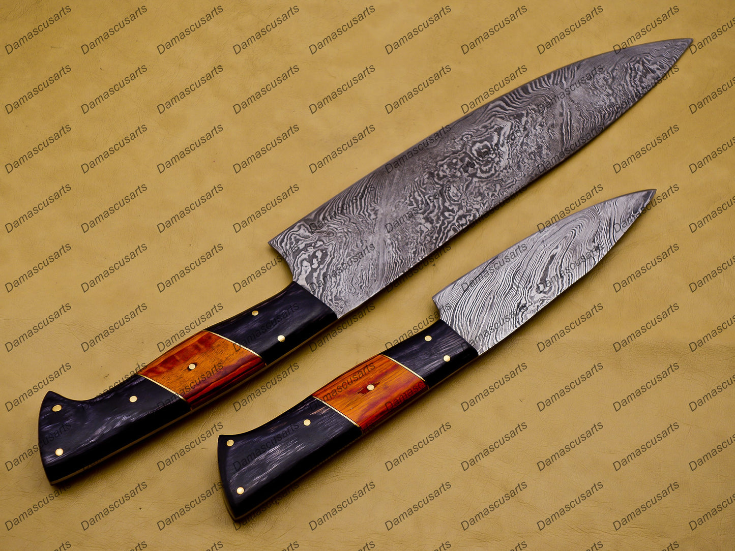 Damascus Knives BBQ all season Custom handmade Damascus steel kitchen/Chef knife set Vintage Knife Forged Steel Knife Perfect Gift