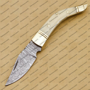 Personalized Custom Handmade  7.5" Mink Knife Handmade Stainless Steel Hunting Knife 3.5 Inches Blade Made in Usa with Leather Sheath