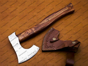 Personalized Custom Corban Steel Tomahawk Axe Viking Hunting CAMPING AXE Vantage AXE Battle with Beautiful Design of Wood Handle